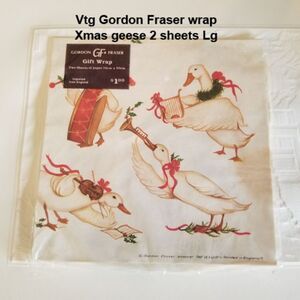 Old Gordon Fraser wrap Holiday geese 2 lg sheets